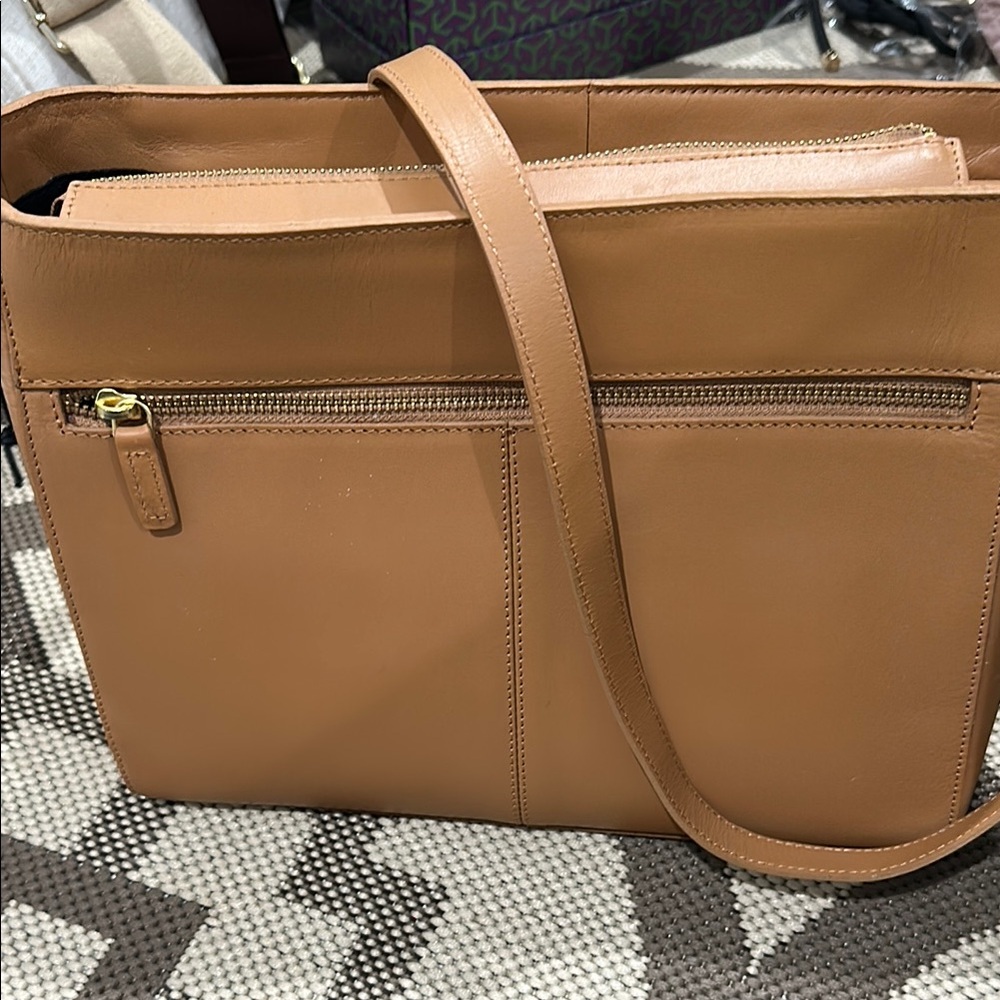 Tan Leather Women's Bag - Picture 7 of 10